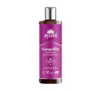 Ayumi Tranquility Massage Body Oil | Relaxing, Promotes Sleep & Uplifts Mood | Rose Geranium Oil, Lavender Essential Oils & Frankincense Oil for skin | Ayurvedic Bath & Body Oil for Women & Men| 250ml
