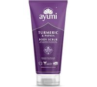 Ayumi Turmeric Body Scrub | Brightening Body Scrub with Papaya Extract | Revitalises Dull & Dehydrated Skin | Hydrating Cleanser with Argan Oil | Scrub for Women & Mens Skincare Rituals |200 ml