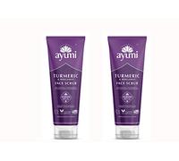 Ayumi Turmeric Brightening Face Scrub | Ideal Scrub with Vitamin C for Dull Skin | Exfoliating Face Scrub with Papaya Extract | Hydrating Scrub with Avocado & Argan Oil for Dehydrated Skin |2 x 125ML