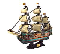 AYUNJIE 3D Jigsaw Puzzles for Kids Adults Spanish Armada Stereo Puzzle Model 3D Model Kits, 248 Pieces DIY Handicrafts Ship Model Building Kits Toys 3D Coloring Puzzle Set