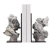 AYUNJIE Books Binder Decorative Bookends, Book End Book Stopper Modern Stone Bookend Decorative Bookends Home Office Decorations Bookends For A Bookshelf Creativity Ornaments
