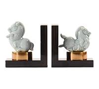 AYUNJIE Books Binder Decorative Bookends, Books Rely On Neoclassical Ceramic Pony Bookends Study Desktop Books Stand In Bookcases Wine Cabinets Home Accessories Ornaments Book Stopper