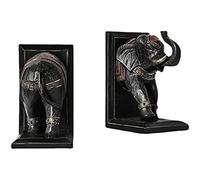 AYUNJIE Books Binder Decorative Bookends, Creative Elephant Bookends Simple Desk Desk Book Stand Books Rely On Book Clips Student Bookends Home Decoration Ornaments Book Stopper