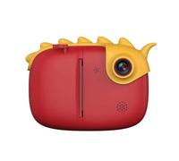 AYUNJIE Children's Camera Cartoon Mini Digital Photo 3.0 Inch Touch Screen Thermal Printer, Dual-Camera Children's Camera, Drop Resistance, Instant Shooting (Red)