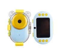 AYUNJIE Children's Waterproof Digital Camera Sports Diving Dual Lens Camera Toy, Shockproof and Front and Rear Selfie Camera 8 MP (Blue)