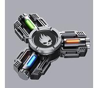 AYUNJIE Fidget Toy Spinner Gifts For Adults And Kids, Metal Finger Hand Spinners Sensory Toys With Luminous Light,Stress Anxiety ADHD Relief Autism Sensory (C,Silver)