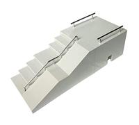 AYUNJIE Finger Skateboard Mini Fingertip Toy Skateboard Venue Plastic Alloy Slide Bar Platform Ladder Practice Combination Scene Desktop Toy (B)