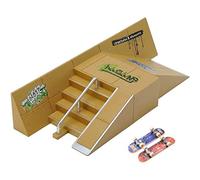 AYUNJIE Finger Skateboard Venue Combination Set Mini Finger Board Mini Skateboard Ramp Tools Fun Skateboard Place Play Set Toy Gift for Boys Girls (8091a)