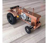 AYUNJIE Fire-Absorbing Stirling Engine Tractor Creative Model Science Teaching Novel Birthday Gift Office Decoration, Physical Experiment (Red)