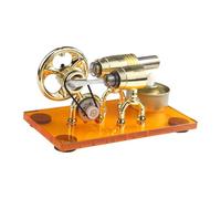 AYUNJIE Hot-air Stirling Engine Model with LED and Lamp, External Combustion Engine Model Physics Science Experiment Toy, Gift for Adult and Kids