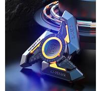 AYUNJIE Metal Finger Hand Spinners Sensory Toys With Luminous Light, Fidget Hand Spinners Toy, Autism Sensory Fidget Spinner Gifts For Adults Kids (A)