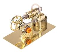 AYUNJIE Metal Stirling Engine Generator Model Electricity Generator Engine, Physical Experiment Gift for Adult and Kids
