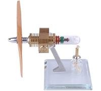 AYUNJIE Propeller Shape Stirling Engine Generator Model Electricity Generator Engine, Physical Experiment Gift for Adult and Kids