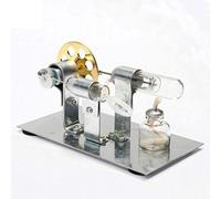 AYUNJIE Stirling Engine Kit, DIY Metal Single Cylinde Stirling Engine Generator Model Electricity Generator Engine, Physical Experiment