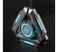 AYUNJIE Stress Anxiety Gyro ADHD Relief Metal Finger Hand Spinners Sensory Toys with Luminous Light, Autism Sensory Fidget Spinner Gifts for Adults Kids (C,Blue)