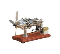 AYUNJIE Swashplate Stirling Engine Model Stirling Internal Combustion Engine Science Teaching Birthday Gift Office Decoration Toys, Physical Experiment (Stainles Steel)