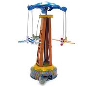 AYUNJIE Tin Toy MM262 Single Wing Rotary Aircraft Wind-Up Toys Retro Theme Personalized Home Decoration OrnamentsVintage Collectible Kids Gift