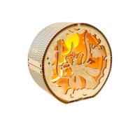 AYUNJIE Wooden Carved Night Light 3D Puzzle Chang'e Flying Moon Lantern Bedroom Sleeping Light Scenic Area Cultural and Tourism Crafts