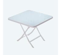 AYUNZXP Folding Table, Household Square Dining Table - coffee Table - leisure Table - negotiation Table, Outdoor Camping Glass Table(A,80X73CM)