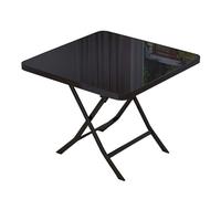 AYUNZXP Folding Table, Household Square Dining Table - coffee Table - leisure Table - negotiation Table, Outdoor Camping Glass Table(B,70X73CM)