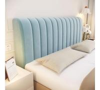 AYUOEODM Velvet Headboard Cover Padded,Stretch Headboard Slipcover Universal,Thicken Quilted Dustproof Headboard Protector,For Single/double/king Size Bed Bedroom Décor (Color : Blue, Size : 150cm)