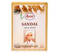 AYUR HERBAL SANDAL (Chandan) Anti-Dryness FACE PACK POWDER - PACK OF 6 (100GM*6) 600 Gms by Ayur