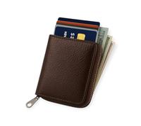AYURIS® Men’s Leather-RFID Premium Wallet - Slim Minimalist, Secure & Durable Card Holder with Coin Pocket, Zipper Closure & 12 Multiple Compartments - Compact Business Travel Wallet for Men