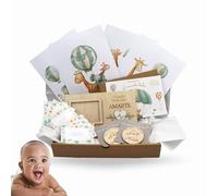 Ayurvana Baby Birth Pack - Newborn Gift Set with Frame for Ultrasound, Decorative Sheets Without Frame, Engraved Coins and Postcard - Original Baby Shower Gift for Boys and Girls