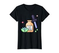 Ayurveda Science Life Indian Healing Art Medicine Dosha Value Graphic T-Shirt, Women, Black, M
