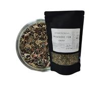 Ayurveda Tea, Herbal 100g | Premium Quality | Karma | Energy Boost | Restores Balance | Healthy Digestion | Mint, Cinnamon, Hibiscus, Liquorice, Ginger, Fennel, Orange, Cloves, Chamomile