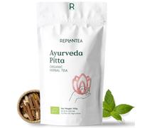 Ayurveda Tea Pitta Organic 100g (50 Cups) | Herbal Loose Leaf Tea with Liquorice, Ginger, Cinnamom, Fennel, Mint, Cardamom, Turmeric REPLANTEA