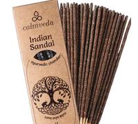 Ayurvedic Sandalwood Incense Sticks Natural - for Calm, 24+ Smudge Sticks