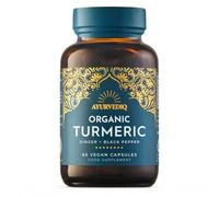 Ayurvediq Organic Turmeric Ginger and Black Pepper 725mg 60 Capsules