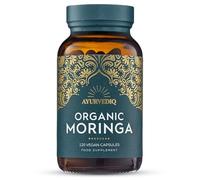 Ayurvediq Wellness Organic Moringa Capsules 500mg, 120 High Strength Moringa Powder Capsules - Soil Association Certified Moringa Oleifera Powder - Vegan Ayurvedic Products