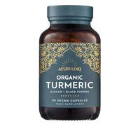 Ayurvediq Wellness Organic Turmeric with Black Pepper and Ginger Capsules - Vegan Curcumin Piperine Capsules - Natural Anti Inflammatory Supplement Soil Association Certified - 60 Capsules