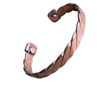 Ayus Wellness Pure Copper Bracelet | Traditional Ayurvedic Design | Hand-made Bracelets | Pure Copper | Neodymium Magnets | Unisex Styles (Flat Fold w/Magnets, 1)