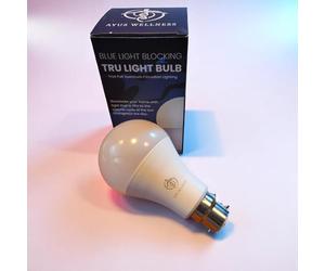 Ayus Wellness Tru Light Bulb | Full Spectrum LED | Blue Light Blocking | First and ONLY in The UK | 3 Colour Modes [Bayonet B22]
