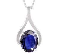 Ayush Gems 100% Certified 14.00 Ratti 13.50 Carat Blue Sapphire Nilam/Neelam Stone Silver Plated Pendant Locket Rashi Ratan Gemstone for Men and Women by Lab Certified, free size, Loose Gemstone, Blue
