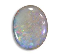 AYUSH GEMS 14.25 Carat Opal Stone Certified Natural Fire A Quality Oval White Astrological Australian Opal Loose Gemstone Opal Loose Gemstone Opal