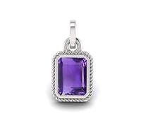 AYUSH GEMS 18.00 Carat Natural Katela Amethyst Silver Plated Pendant Locket Lab Certified Gemstone (Top AAA+) Quality for Women and Men, Silver Plated, Amethyst, Silver Plated