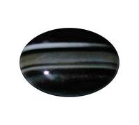 AYUSH GEMS 5.25 Ratti Sulemani Hakik Stone Original Certified Natural Black Onyx Gemstone, free size, Loose Gemstone, Onyx