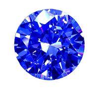 AYUSH GEMS 9.25 Ratti 8.32 Carat with Certified Blue Zircon, Round Shape, Blue Cubic Zirconia Gemstone, Loose Gemstone, Cubic Zirconia, Loose Gemstone, Cubic Zirconia