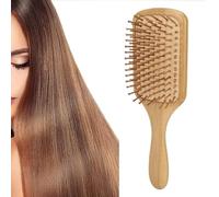 ayushicreationa Bamboo Wooden Hair Brush for Women & Men - Flat Detangler Paddle Brush Comb for Curly Hair and Hair Growth - Eco-Friendly Bamboo Bristles for Scalp Help Growth Hair - 1pc.