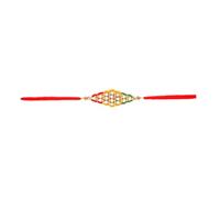AYUSHNAIK Set of 1 Multi Stone Fancy Rakhi for Brother Rakhi Thread for Bhai Bhabhi Bhaiya, Raksha Bandhan Rakhi gift Pack Set for Brother Sister Indian Traditional Festival Rakhi