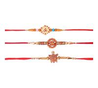 AYUSHNAIK Set of 3 Fancy Rakhi forRakhi for Brother and Bhabhi Set Rakhi for Bhaiya Bhabhi Raksha Bandhan Rakhi Indian Rakhi Threads Rakhi Bracelets Best Gift for Brother on Rakshabandhan Rakhi Bands