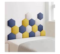 AYVADA 3D Anti-collision Wall Padding, Hexagon Padded Wall Panels, Self-adhesive Wall Mounted Headboard Panel for Kids Room, Bedroom(Gold,120x70cm)