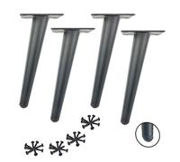 AYVADA Black Metal Table Legs,Iron Furniture Sofa Legs,Furniture Legs,Tv Desk Table Legs,Coffee Table Legs,Support Legs,Welding Firmly,Easy to Install,4 Pcs, 25cm/9.8in