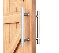 AYVADA Entryway 304 Stainless Steel Push Pull Modern Door Handle/Barn Door Handle/Glass Handles，Fully Brushed，Both Side Sliding Modern Door Handle - 9 Sizes (Size: 50cm x 30cm)