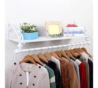 AYVADA Wall Mounted Clothes Rack for Clothing Display, Floating Shelf for Clothing Store, Retail Clothing Rack, Sturdy Organizer Hanger, Heavy Duty, Multifu