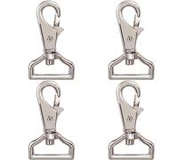 AYVANBER 4 Pcs Swivel Clasps Lanyard Snap Hook Lobster Claw Clasp Spring Loaded Clip Metal Zinc Alloy Key Ring for Strap Bag Sewing Handbag Purse Hardware Craft Cat Dog Collar Buckles Ring